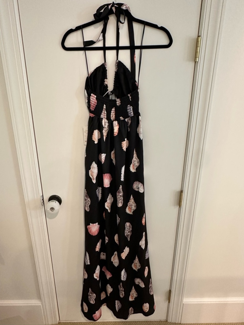 Show Me Your MuMu Black Shell-Print Maxi Dress - Picture 2 of 4